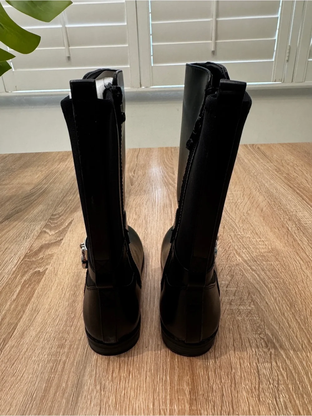 Michael Kors Parson 14 Girls Black Riding Boots Size 10 NEW IN BOX